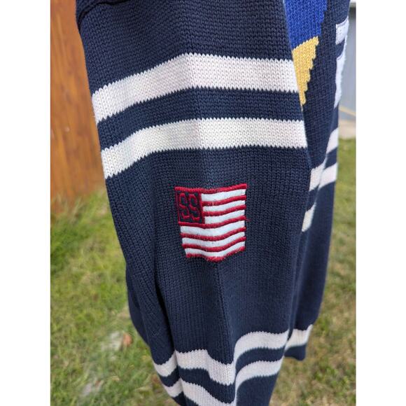 Vintage Cotton Embroidered USS 23 Navy Crewneck - Picture 3 of 5